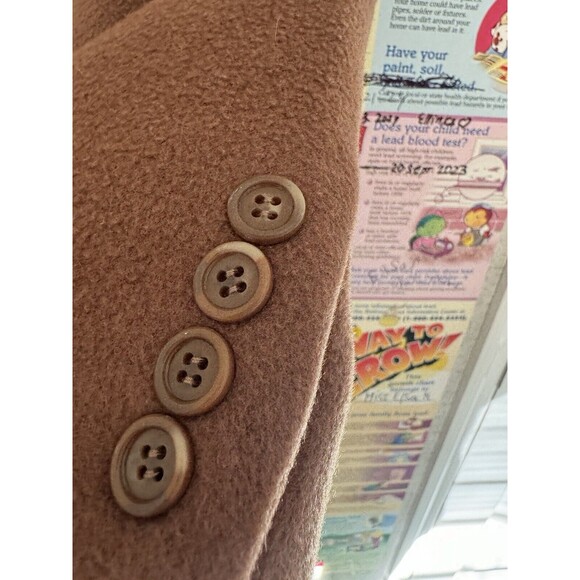 Virany Cashmere Wool Mens Tan Camel Beige OverCoat Size 42 Made In Hungary - Picture 7 of 12